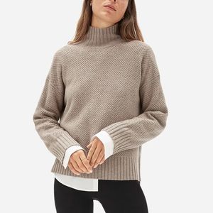 Everlane Oversized Stroopwafel Turtleneck in ReCashmere